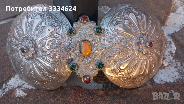 Голяма Кюстендилска сребърна пафта пафти, снимка 5 - Антикварни и старинни предмети - 53623545