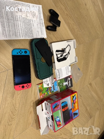 Nintento switch oled red+case , снимка 8 - Nintendo конзоли - 51790037