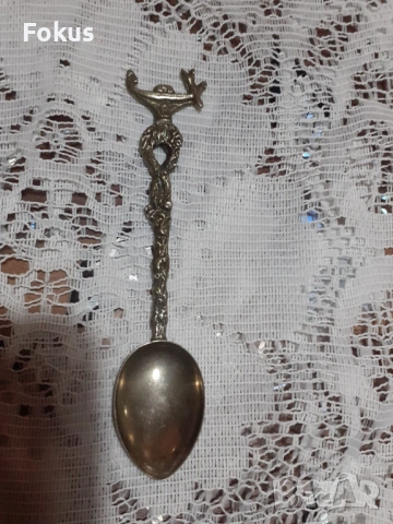 Стара антикварна малка колекционерска лъжичка Италия - N4