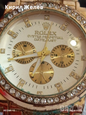 Дамски часовник ROLEX OYSTER PERPETUAL реплика много красив 53754, снимка 3 - Дамски - 53677288
