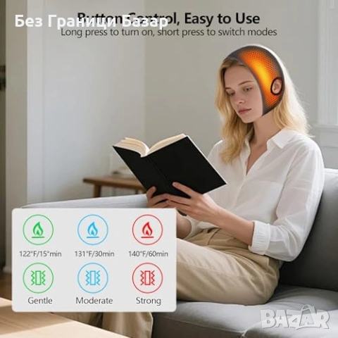 Нова Електрическа маска за лице челюст TMJ 5000mAh с 3 режима нагряване, снимка 4 - Други - 53888367