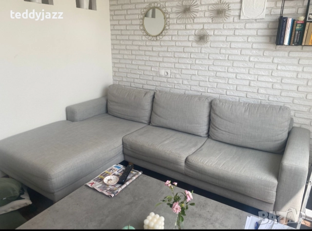 3-местен диван с разширение Jysk, снимка 2 - Дивани и мека мебел - 52651324