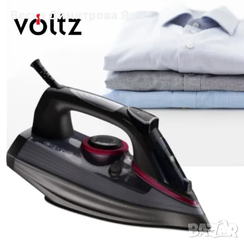 Ютия Voltz OV51050D, 2600W, 300мл., Черен, 2 ГОДИНИ ГАРАНЦИЯ, снимка 2 - Ютии - 47560883