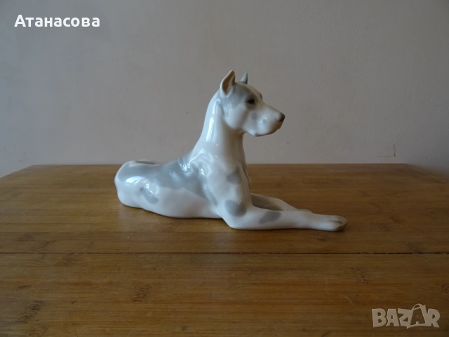 Порцеланова фигура Куче Дог ЛФЗ 1960 г, снимка 5 - Статуетки - 53892790