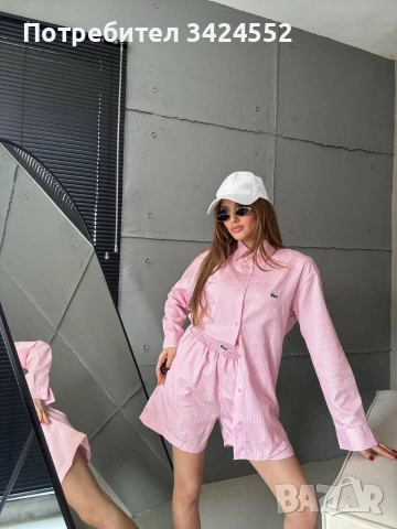 Дамски комплект къси панталони +риза , снимка 3 - Спортни екипи - 54187400