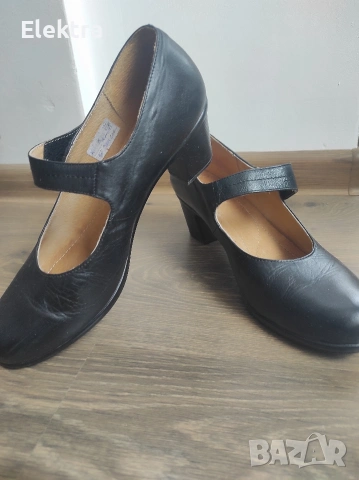 Затворени обувки, естествена кожа, снимка 5 - Дамски обувки на ток - 54156744