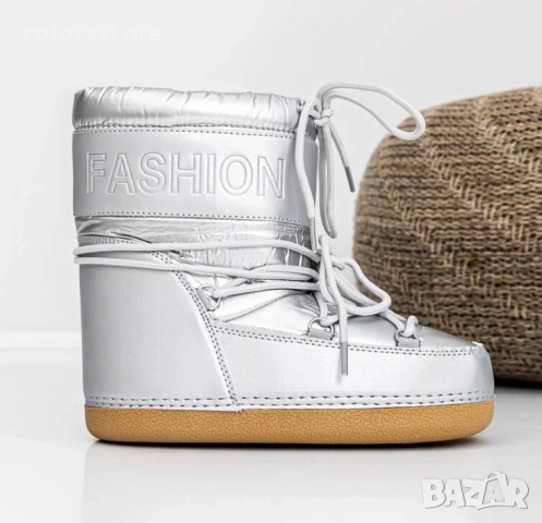 Апрески на платформа - сребристи - 3LT6 , снимка 2 - Дамски апрески - 53149193