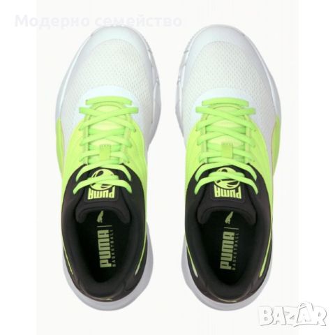 Маратонки puma triple basketball white green glare, снимка 2 - Маратонки - 46750963