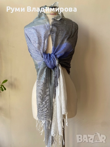 Голям, тънък шал/ различни видове, снимка 8 - Шалове - 47950367