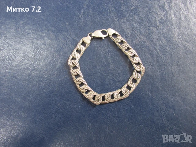 сребърна гривна - 20, снимка 4 - Гривни - 50805799