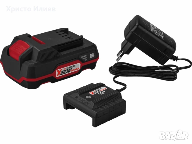 Parkside Акумулаторен пробивен винтоверт 20V Li-Ion PBSA 20-Li A1 батерия и зарядно, снимка 3 - Винтоверти - 51652300