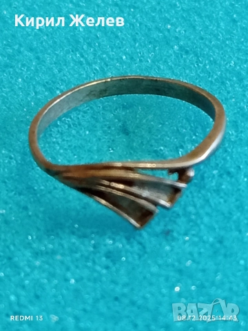 Стар ретро АРТ СТИЛ сребърен пръстен майсторска изработка 26427, снимка 3 - Пръстени - 52690724