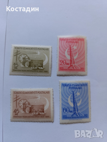 Пощенски марки Турция 1955