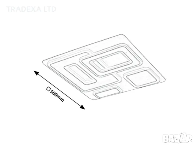 ТОП ЦЕНА RABALUX Плафон MONTELLE 5859 LED 56W, 2393lm, 2700-5500K, Дистанционно управление, снимка 7 - Лампи за таван - 48869337