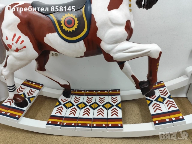 люлеещ кон от дърво, снимка 4 - Декорация за дома - 53520514