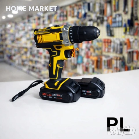 Промо комплект безжичен винтоверт 48V с 2 батерии + безжичен гайковерт с 1 батерия  , снимка 4 - Винтоверти - 53403700