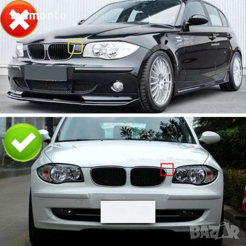 Лъскаво Черни двойни ”Бъбреци” за BMW 1 (2007-2012) - Е81, Е87, Е82, Е88, снимка 7 - Части - 46226186