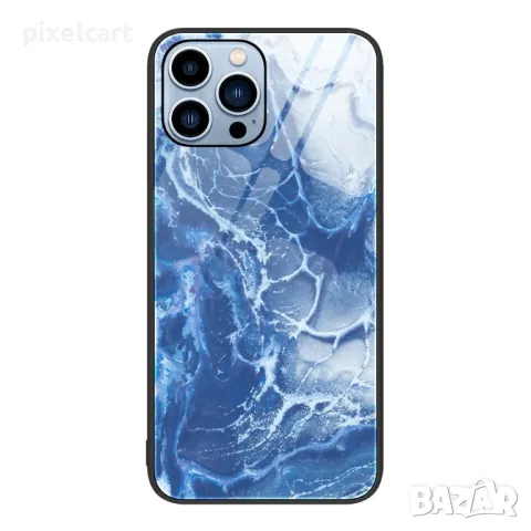 Калъф Glass Marble за iPhone 15 Pro, Море, снимка 1 - Калъфи, кейсове - 47904890