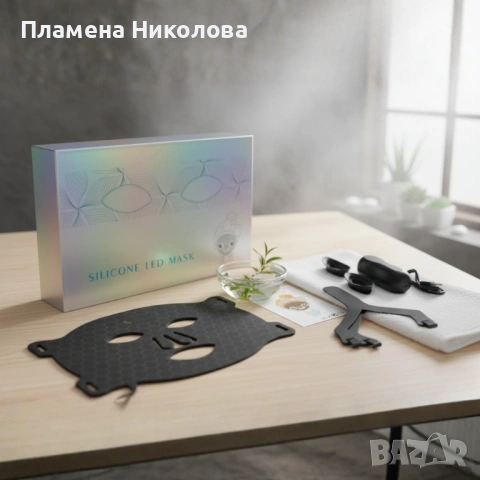 LED Маска за лице със 7 светлинни режима – Домашна фототерапия за по-чиста и спокойна кожа, снимка 2 - Други - 53253691