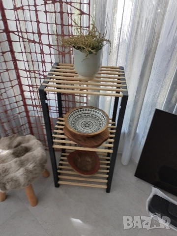 дървена етажерка на 3 нива от Швеция, снимка 7 - Секции и витрини - 51893963