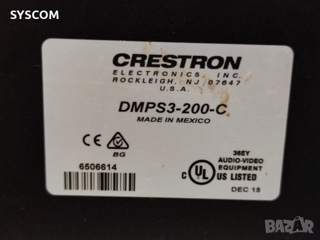 Crestron DMPS3-200-C, снимка 7 - Друга електроника - 52299299