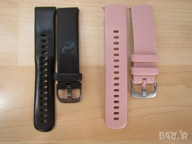 Силиконови каишки 18mm - черна, розова