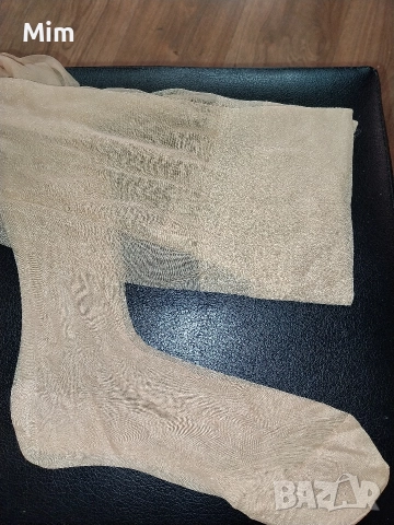 Ретро големи чорапи цвят телесен , снимка 3 - Бельо - 52821680