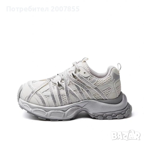 Дамски бели сребърни маратонки с кристали , снимка 4 - Маратонки - 54250105