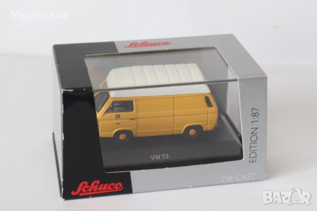 SCHUCO H0 1/87 VW T3 TRANSPORTER КОЛИЧКА МОДЕЛ, снимка 6 - Колекции - 53645103