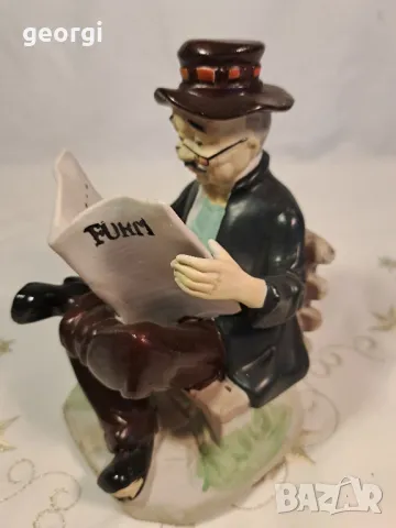 ретро керамична статуетка старец 23/4, снимка 3 - Статуетки - 49332220