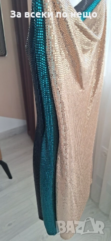 Дамска Блестяща Рокля С Пайети - Налични Различни Цветове Код BS-127, снимка 7 - Рокли - 52770325