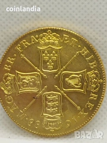 позлатена английска монета репродукция 