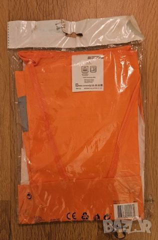 НОВА Оранжева светлоотразителна жилетка с рефлектираща лента, снимка 4 - Други - 45784322