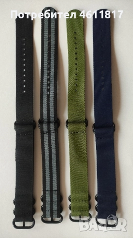 Текстилна каишка НАТО 22мм, снимка 5 - Каишки за часовници - 52319999