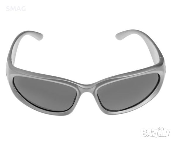 Мъжки Слънчеви очила сребърна матова рамка черни стъкла, снимка 2 - Слънчеви и диоптрични очила - 45974380