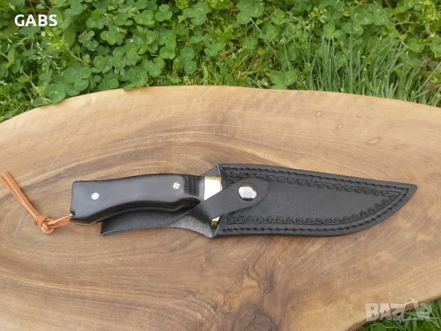 Ловен нож Browning с кожена кания,фултанг, снимка 3 - Ножове - 49962921