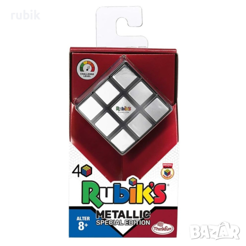 Оригинален куб на Рубик 3x3x3 Rubik's Metallic Cube, снимка 5 - Игри и пъзели - 44996562