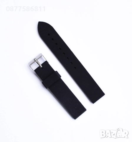 НОВА ЧЕРНА СИЛИКОНОВА ГУМЕНА КАИШКА ЗА ЧАСОВНИК.ЧЕРНИ СИЛИКОНОВИ ГУМЕНИ КАИШКИ ЗА ЧАСОВНИЦИ, снимка 4 - Каишки за часовници - 51613086