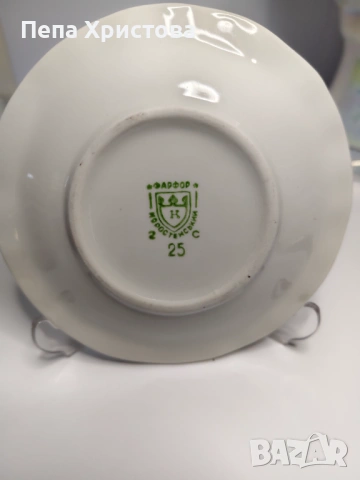 Сервиз за чай от украински порцелан Коростенский завод, снимка 12 - Сервизи - 53579043