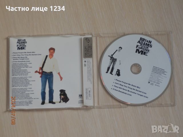 Bryan Adams - Please Forgive Me - 1993 - maxi single, снимка 2 - CD дискове - 46532524