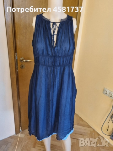 Копринена рокля Stefanel, размер L, снимка 4 - Рокли - 51976668