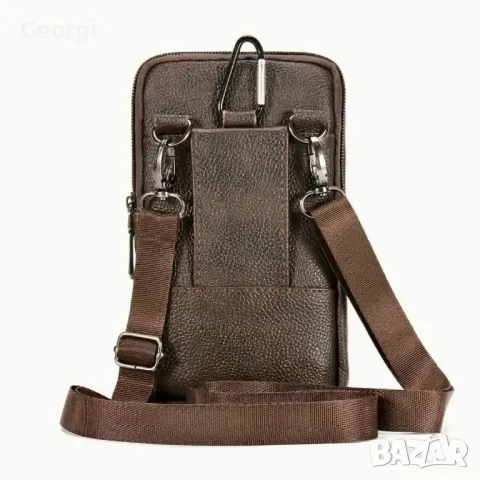 Малки, Компактни, Дисплей чантички - Черна естествена кожа / многофункционални, снимка 13 - Чанти - 49634313