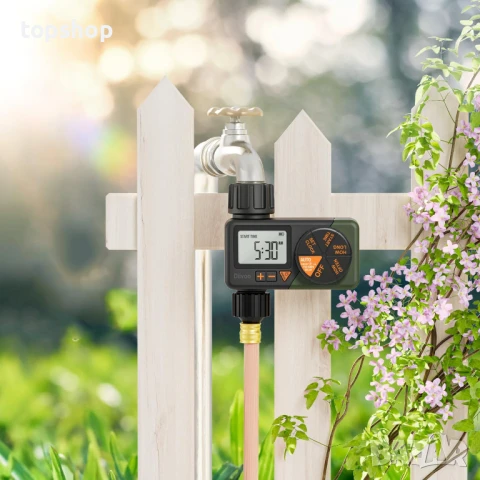 НОВ Таймер за поливане Diivoo със седмични и дневни програми, забавяне при дъжд дъжд, ръчно поливане, снимка 5 - Градински инструменти - 50742094
