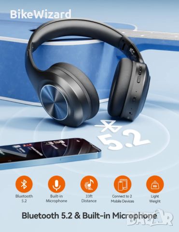 TECKNET Bluetooth слушалки с микрофон НОВИ, снимка 2 - Bluetooth слушалки - 45352920