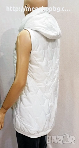 Ефектен дамски елек - бял, снимка 3 - Елеци - 53169294