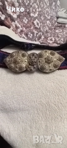 Сребърни пафти със позлата и филигран, снимка 4 - Антикварни и старинни предмети - 53725258