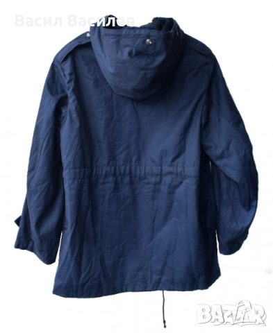 KLU Seyntex мъжко ватирано яке палто с подвижна подплата и качулка тъмно синьо, снимка 3 - Якета - 51934139