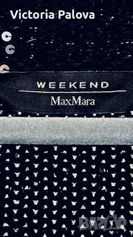 Модна къща MaxMara Weekend черна жилетка с пайети, снимка 9 - Жилетки - 53375837