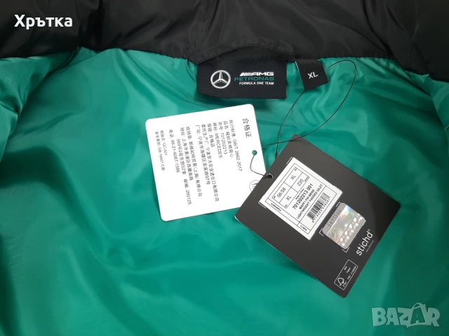 Mercedes AMG F1 Padded Gilet - Оригинален мъжки елек, снимка 12 - Якета - 52940715