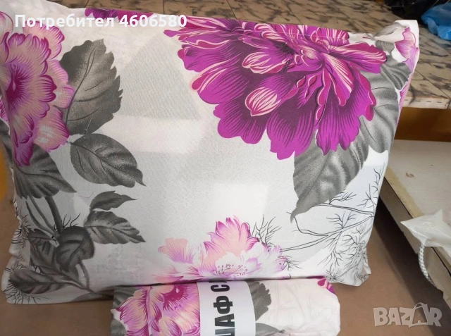 🛏 Чаршаф с ластик + 2 калъфки